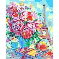 Картина по номерам "Цветущий Париж", 40*50 см., SANTI