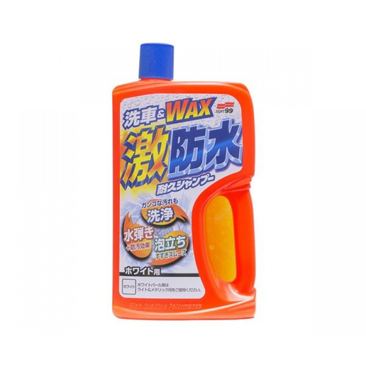 Водоотталкивающий шампунь для светлых автомобилей SOFT99 Water Block Shampoo White - фото 1 - id-p1809493527