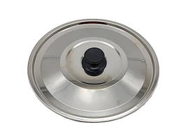 Кришка для відра господарського 10 літрів нержавіюча сталь з пластиковою ручкою D 28,5 / 26 cm