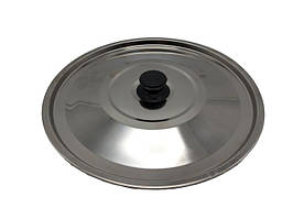 Кришка для відра господарського 12 літрів нержавійка з пластиковою ручкою D 31,5/ 29 cm