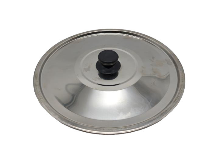 Кришка для відра господарського 14 літрів нержавіюча сталь з пластиковою ручкою D 34/32 cm