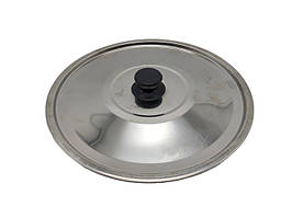 Кришка для відра господарського 14 літрів нержавіюча сталь з пластиковою ручкою D 34/32 cm