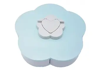 Тарілка-органайзер для закусок, що обертається Candy Box 1 ярус Блакитна