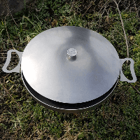 Сковорода для вогню з диска, борони з Нержавіючої сталі 40 см з Кришкою без Чохла для пікніка від виробника