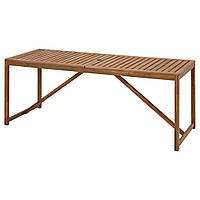 НЭММАРО Садовый стол, светло-коричневая морилка, 200x75 см