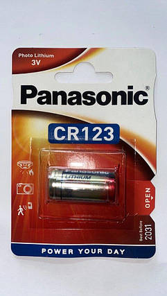 Батарейка літієва CR123A Panasonic Lithium Power 3V, фото 1