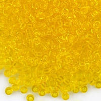 Бісер Preciosa Для біжутерії розмір 2 / 80010 Прозорий з квадратною серединкою Жовтий Упаковка 5 грам
