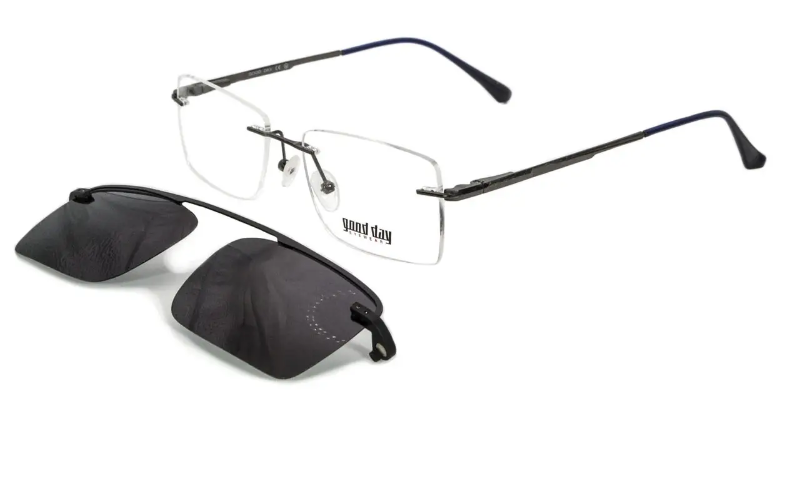 Окуляри з астигматикою та сонцезахисним кліпоном є антиблік, фото 1