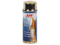 Фарба аерозольна АPP Gold Spray, лак з спецефектом 400ml, золотий