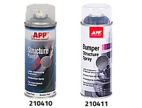 АPP Structure Paint Spray, лак структурний для пластику 400ml, чорний Фарба аерозольна