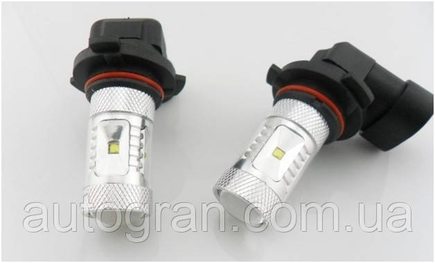 DRL ДХО LED-лампи діодні HB3 30 W з лінзою, фото 1