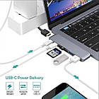 USB-хаб XON SmartLink Pro 7 в 1 (HDMI, SD, 2xType-C, 2xUSB3.0) Grey (XUCCP074300G), фото 7