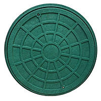 Люк круглий" Ромашка " полімерний 1 т. (зелений) 530/560