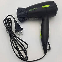 Фен для волосся Gemei GM-128 1500 Вт, дорожній складаний фен для укладання та сушіння волосся, фото 3