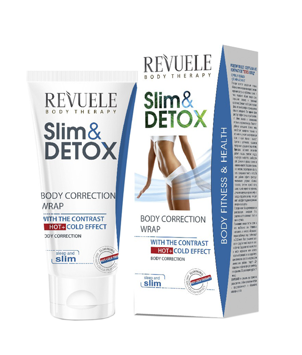 Обгортання для корекції фігури з гарячим та холодним ефектом Revuele Slim & Detox 200 мл