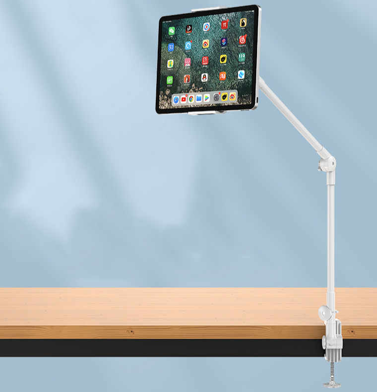 Тримач на стіл для планшета і смартфона 70 см. Blive BX-16C (Білий)