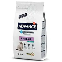 Сухой корм для выведение шерсти у стерилизованных котов Advance Cat Sterilized Hairball Turkey индейка 1.5 кг