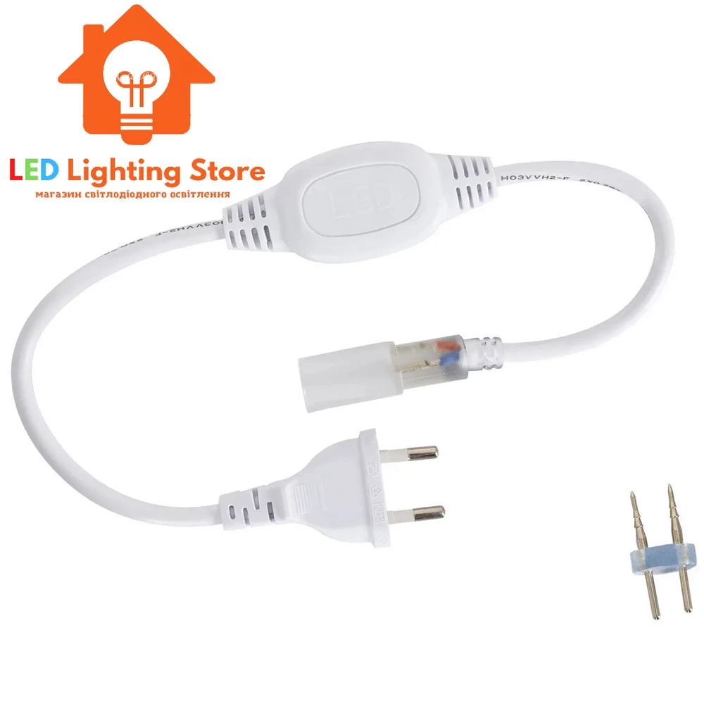 Кабель живлення для круглого LED NEON ROUND ⌀14мм 220V
