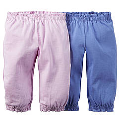 Дитячі трикотажні штани для дівчинки (2 шт.) 9, 18 місяців