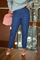 Синие стильные джинсы фасона slouchy сайз с высокой посадкой батал с 48 по 70 размер