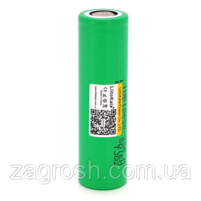 Promo Ціна! Акумулятор 18650 Li-Ion 2500mah (2450-2650mah), 3.7V (2.75-4.2V), green, PVC BOX Liitokala (Lii-25R) - тільки на