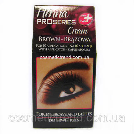 Крем-фарба для брів коричнева VERONA HENNA PROSERIES CREAM BROWN (Польща), фото 2