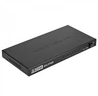 HDMi splitter разветвитель 1x8 портов Full 3D 4Kx2K Черный