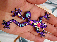 Брошь брошка кулон подвеска 2 в 1 металл эмаль фиолетовая жаба лягушка роспись