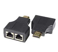 HDMI удлинитель по RJ45 (HDMI-2xRJ45) до 30см