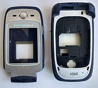 Корпус для мобильного телефона для Motorola V360 Silver Черный