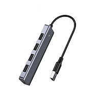 USB-хаб Ugreen CM219 4-in-1 USB Type-А to 4xUSB 3.0 HUB Space Gray (50985)