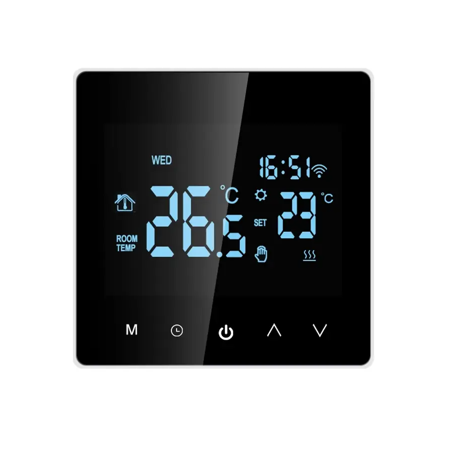 Розумний програмований сенсорний термостат AVATTO TUYA (3A) для газових котлів з WIFI управлінням, фото 1