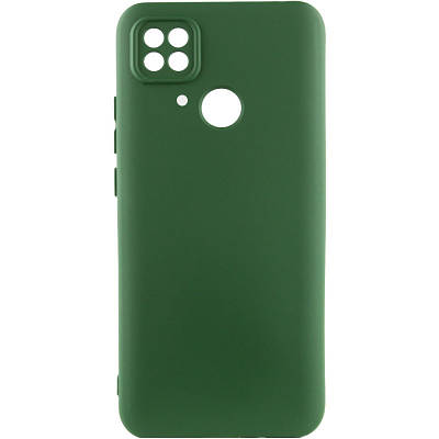 Чехол Silicone Cover Lakshmi Full Camera (A) для Xiaomi Poco C40 Full camera, Зелений / Dark green