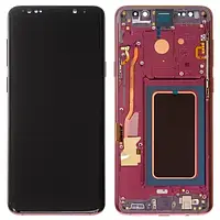 Дисплей для Samsung G965 Galaxy S9 Plus, фіолетовий, з рамкою,(OLED)