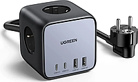 Сетевое зарядное устройство для UGREEN CD268 3-контактная розетка DigiNest Cube 65W 2*USB+2*USB-C Power Strip