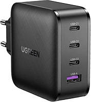 Сетевое зарядное устройство для UGREEN CD224 GaN Tech USB-A + 3 x USB-C 65Вт EU (Black) (70774)