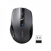 Беспроводная мышка компьютерная UGREEN MU006 Ergonomic Wireless Mouse 2.4G Black 90855 мышь для ноутбука и ПК