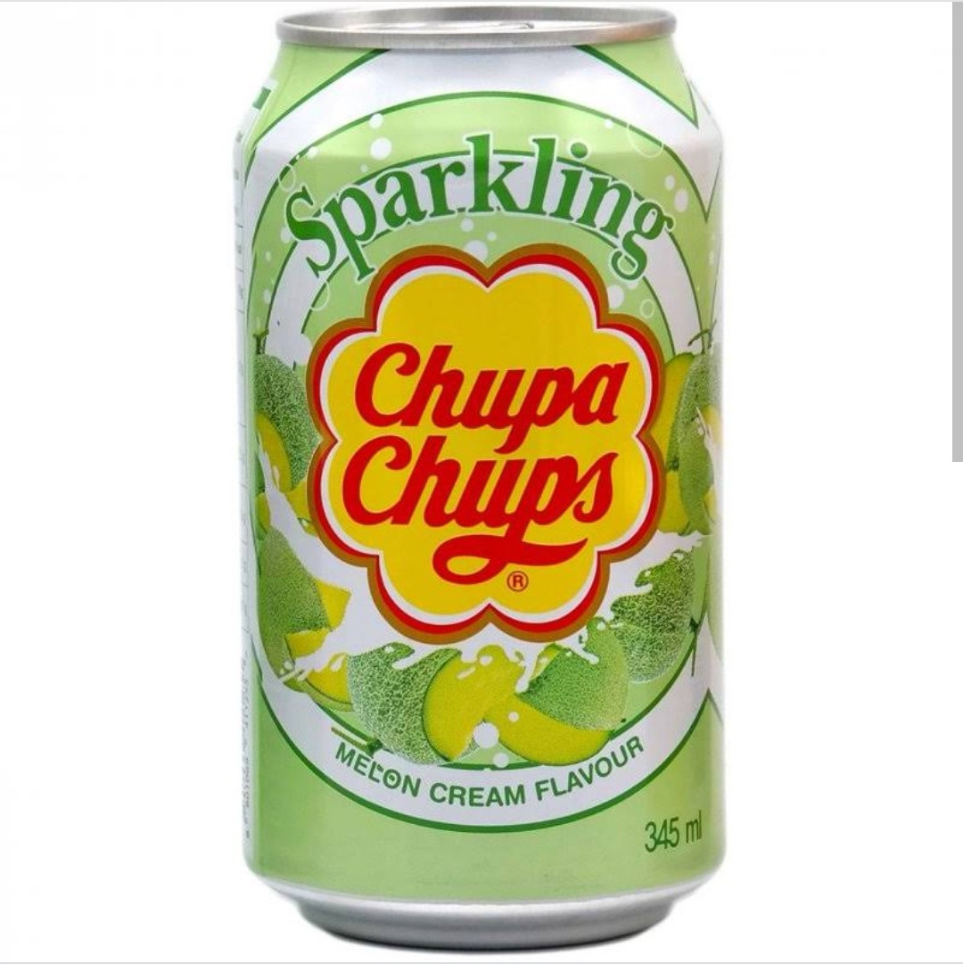 Газована вода Chupa Chups Sparkling Диня зі Вершками, 345 мл., фото 1