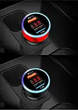 Автомобільний зарядний пристрій QC 3.0 Mini Dual Usb, 30 Вт, 2 порти, швидка зарядка зі світлодіодним дисплеєм,, фото 2