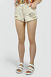Джинсові шорти з потертостями Pull & Bear 5696/301/711 бежеві M, фото 3