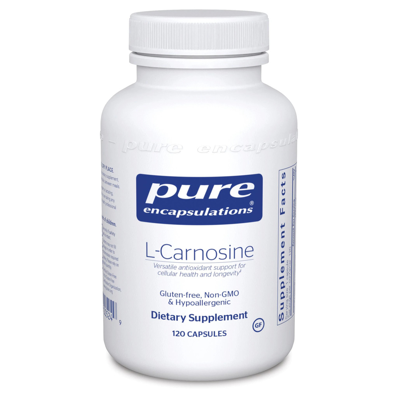 Pure Encapsulations L- Carnosine/Л-карнозин антиоксидант для здоров'я клітин і довголі, 120 капсул BX577