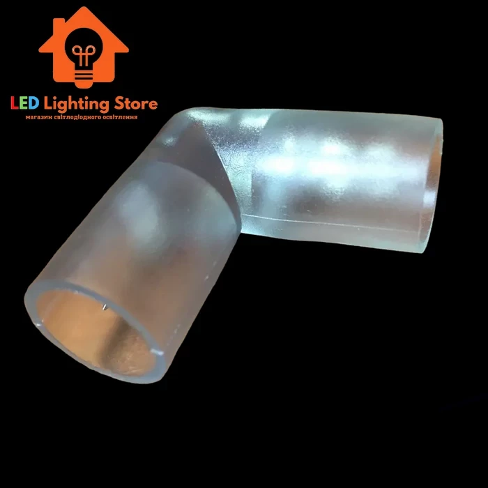 Кутовий конектор для круглого LED NEON ROUND ⌀14мм 220V