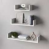 Полиці настінні, комплект навісних полиць з 3шт M-37, фото 3