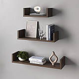 Полиці настінні, комплект навісних полиць з 3шт M-37, фото 4
