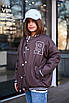 Куртка-ветровка бомбер на підлітка дівчинку плащівка матова+80 силікон розміри 140-164, фото 5