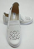Туфлі білі жіночі з натуральної шкіри від виробника модель НТ23-121, фото 2