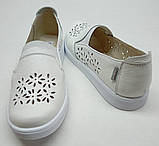 Туфлі білі жіночі з натуральної шкіри від виробника модель НТ23-121, фото 3