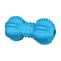 Игрушка для собак Trixie Гантель шипованная резина 9 см Голубая