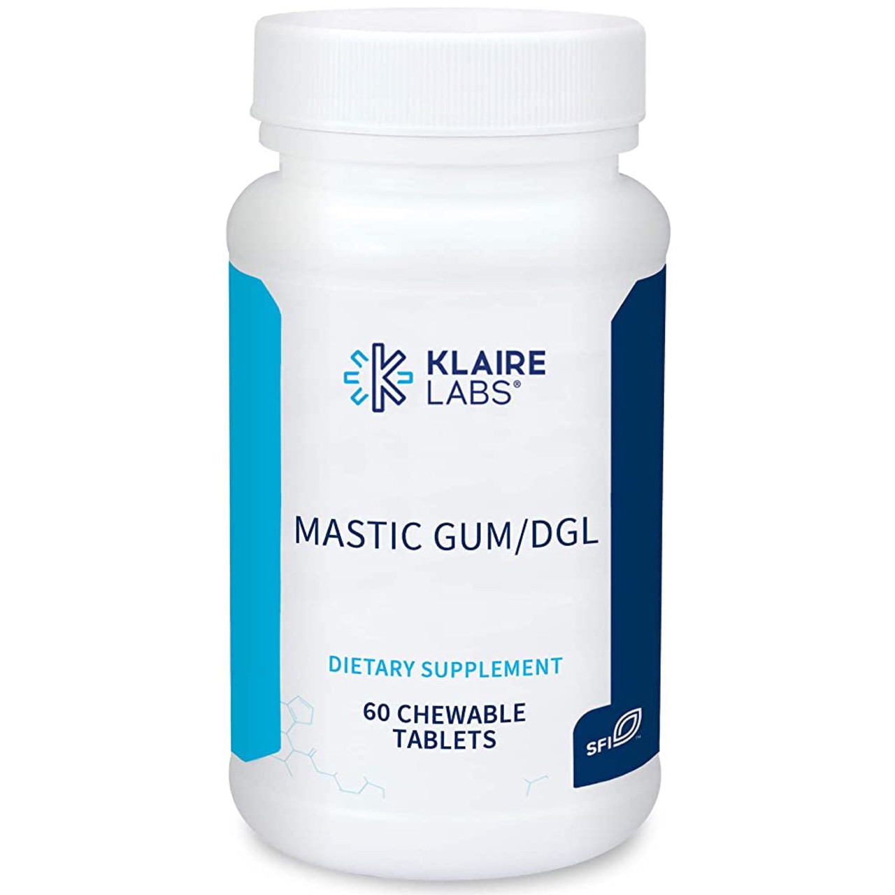 Klaire Labs Mastic Gum/DGL/ Жувальна мастика + ДГЛ 60 табл.