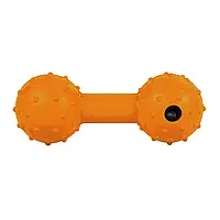 Игрушка для собак Trixie Гантель с колокольчиком резина 12 см Оранжевая